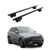 Barres de toit Transversales pour Volvo XC90 2017-2023 Fer Noir ABE