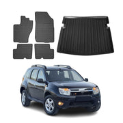 Kit Tapis de sol et coffre pour Dacia Duster 4x4 2010-2018 TPE Noir