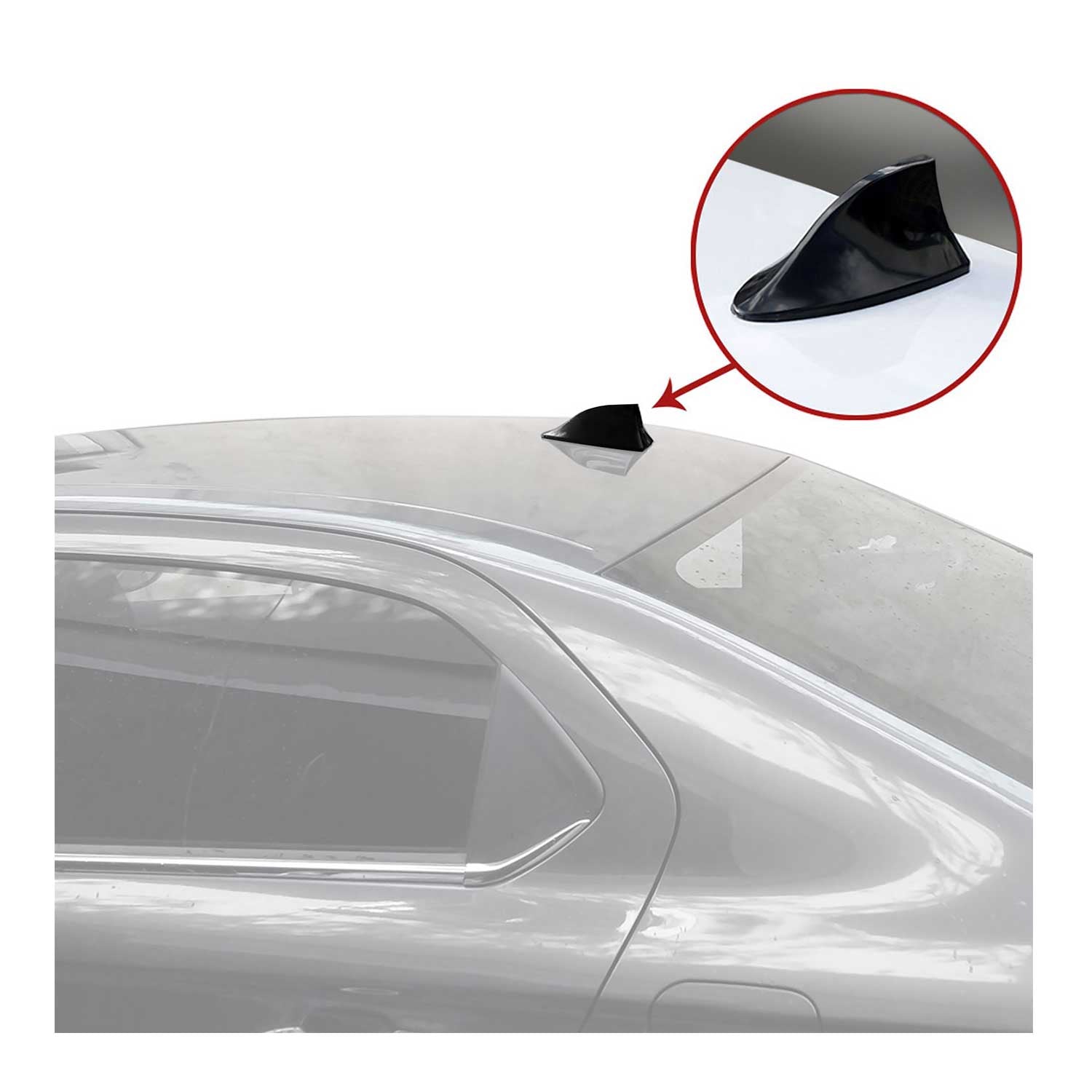 Antenne de toit Universelle Aileron Requin pour voiture Radio AM/FM Noir