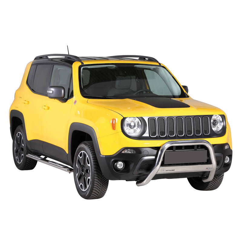 Pare-buffle Avant pour Jeep Renegade 2014-2024 63 mm en Acier Gris