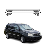 Barres de toit transversales pour Kia Carens RS 1999-2006 90kg Alu Gris 2tlg