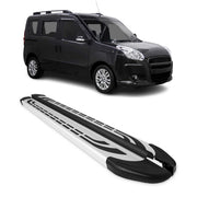 Marchepieds Latéraux pédale pour Fiat Doblo 2010-2021 L1 Aluminium Gris 2Pcs