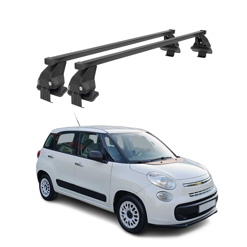 Barres Transversales Menabo pour Fiat 500L 2012-2024 Noir