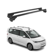 Barres de toit Transversales pour VW Multivan T7 2022-2026 TÜV Aluminium Noir 2x
