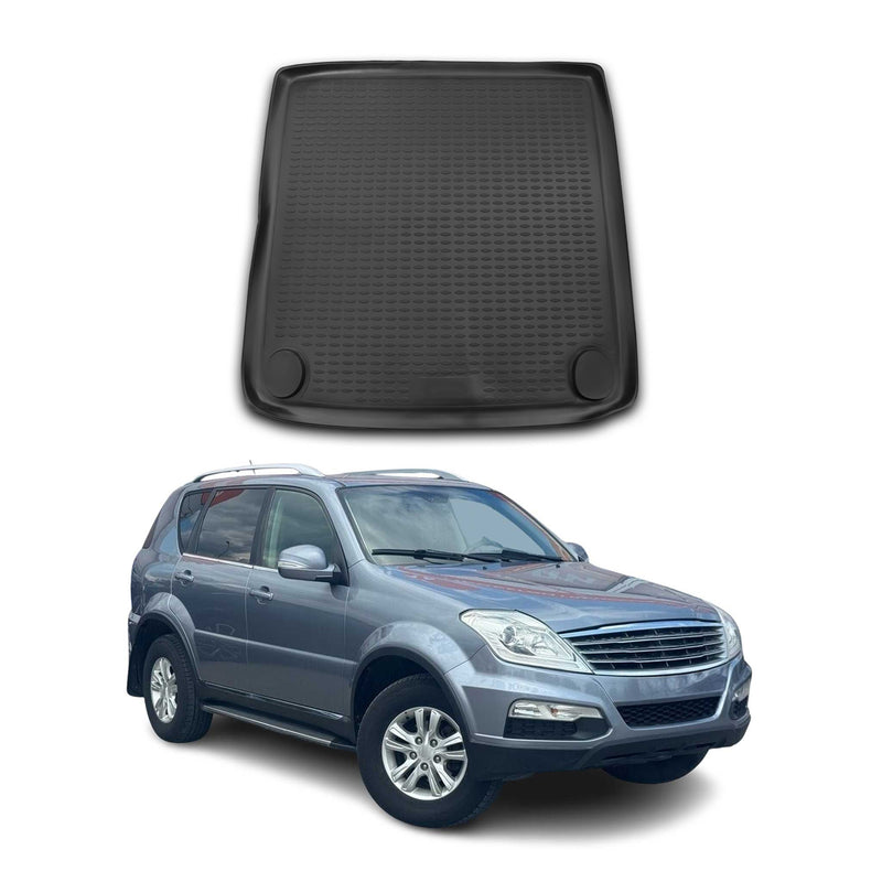 Tapis de Coffre pour Ssangyong Rexton 2006-2021 TPE Noir