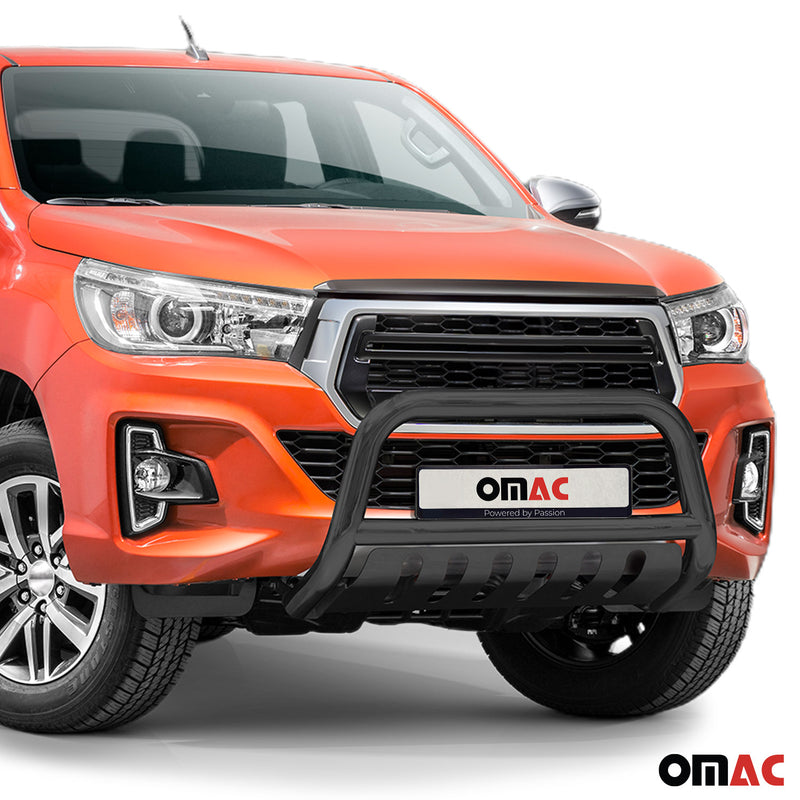 Pare-Buffle Avant Pour Toyota Hilux 2018-2020 Acier Inoxy Noir