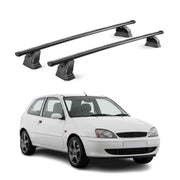 Barres de toit transversales acier pour Ford Fiesta IV 1995-2002 3Portes Noir 2x
