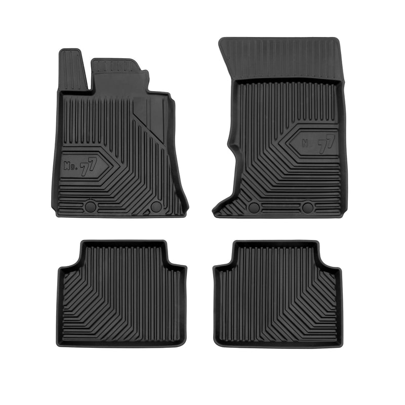 Tapis de Sol de Voiture No.77 pour Alfa Romeo Giulia 2015-2025 AWD TPE Noir 4Pcs