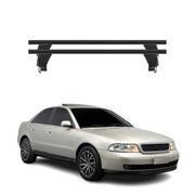 Menabo Barres de toit transversales pour Audi A4 B5 Berline 1994-2001 Noir ABE