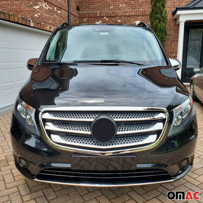 Garniture de Pare-chocs Avant pour Mercedes Vito W447 2014-2025 en Acier Chromé