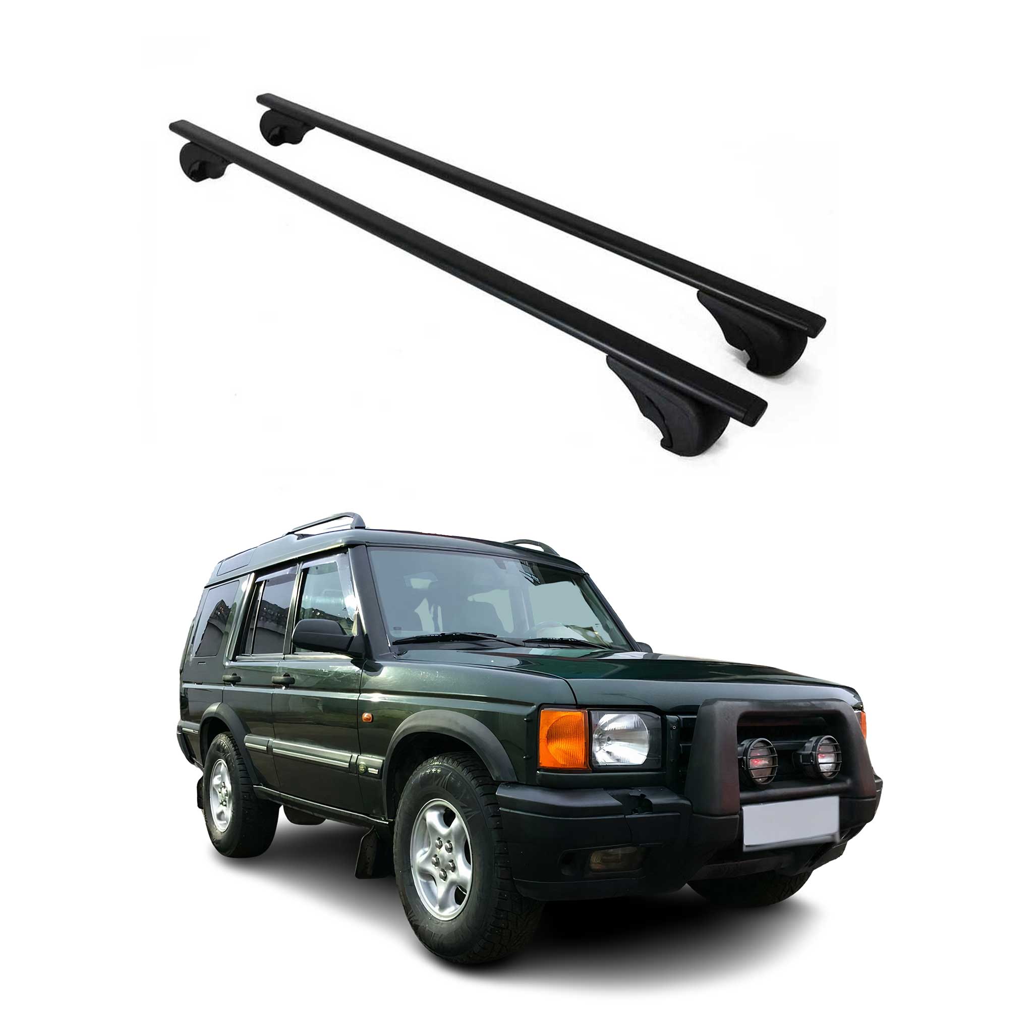 Barres de toit Transversales pour Land Rover Discovery 1998-2004 Fer Noir