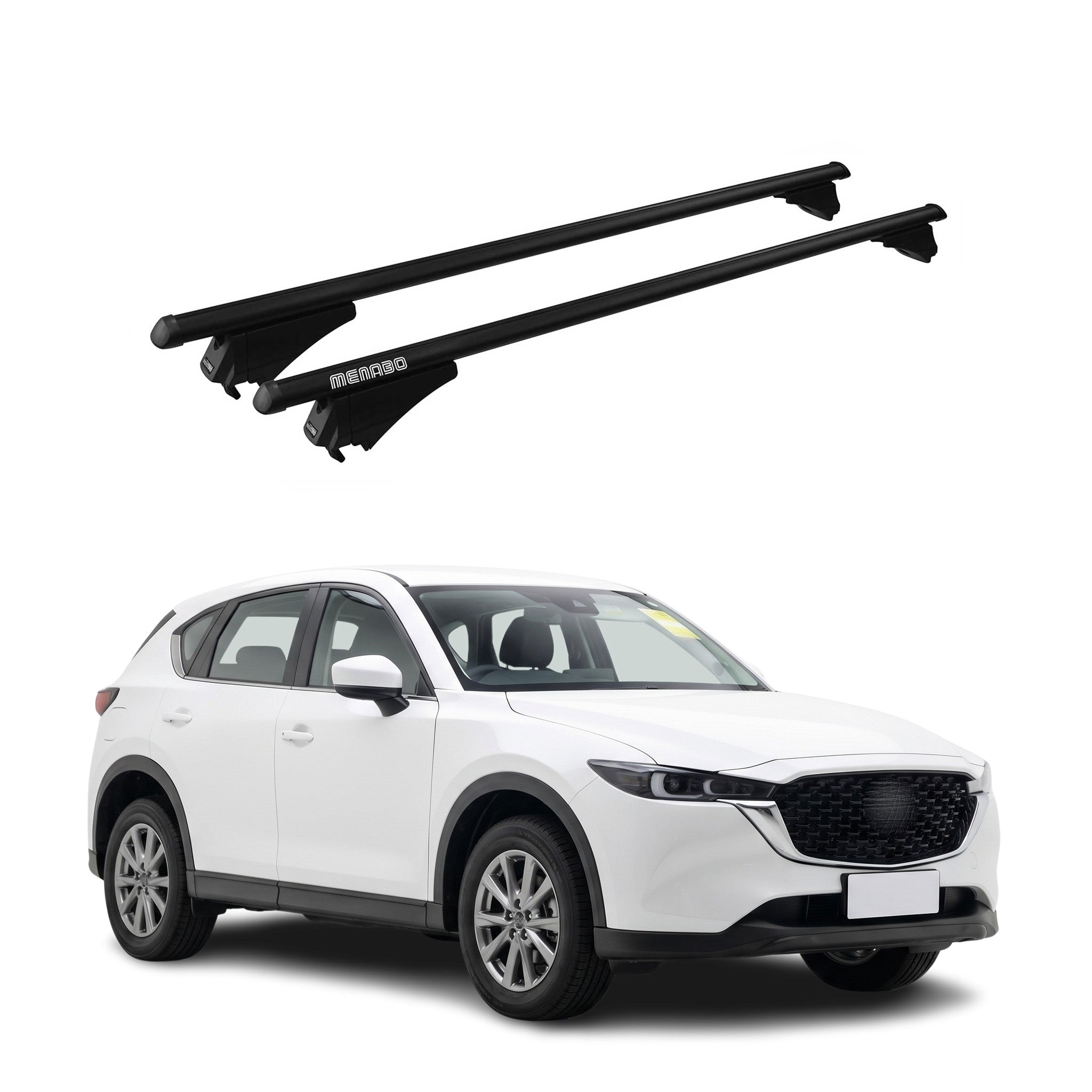 Tiger Barres de toit transversales pour Mazda CX-5 III 2025-2026 Noir Aluminium
