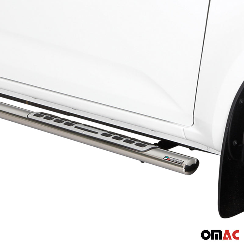Marchepieds Latéraux pour Isuzu D-Max Space Cab 2020-2025 Acier Inox Argent