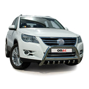 Pare-Buffle Avant Pour VW Tiguan 2007-2016 Acier Inoxy Argent