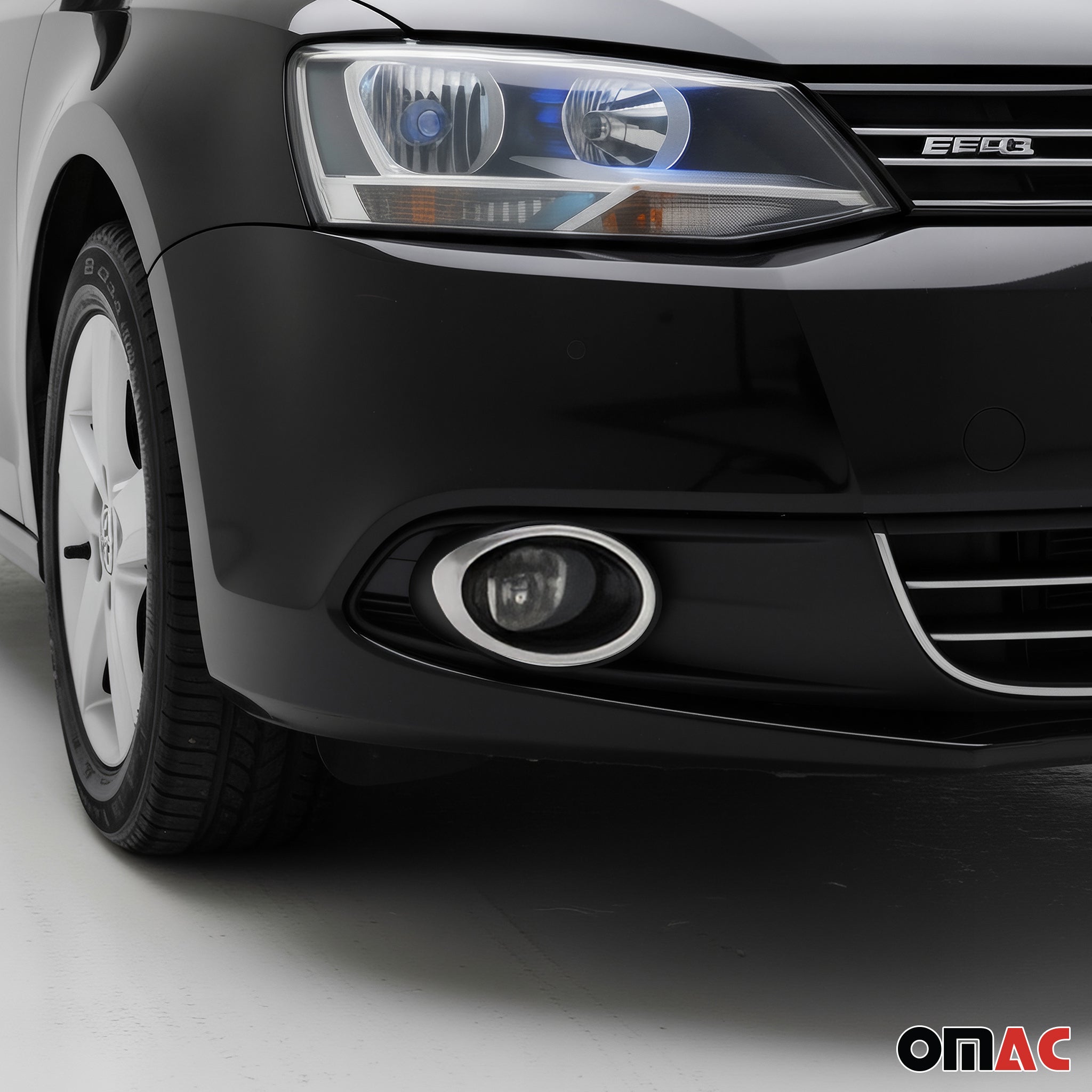 Cadre Phare Antibrouillard pour VW Jetta 2010-2014 en acier inox Chromé