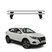 Menabo Barres de toit Transversales pour Nissan Qashqai J11 2014-2017 Alu Gris