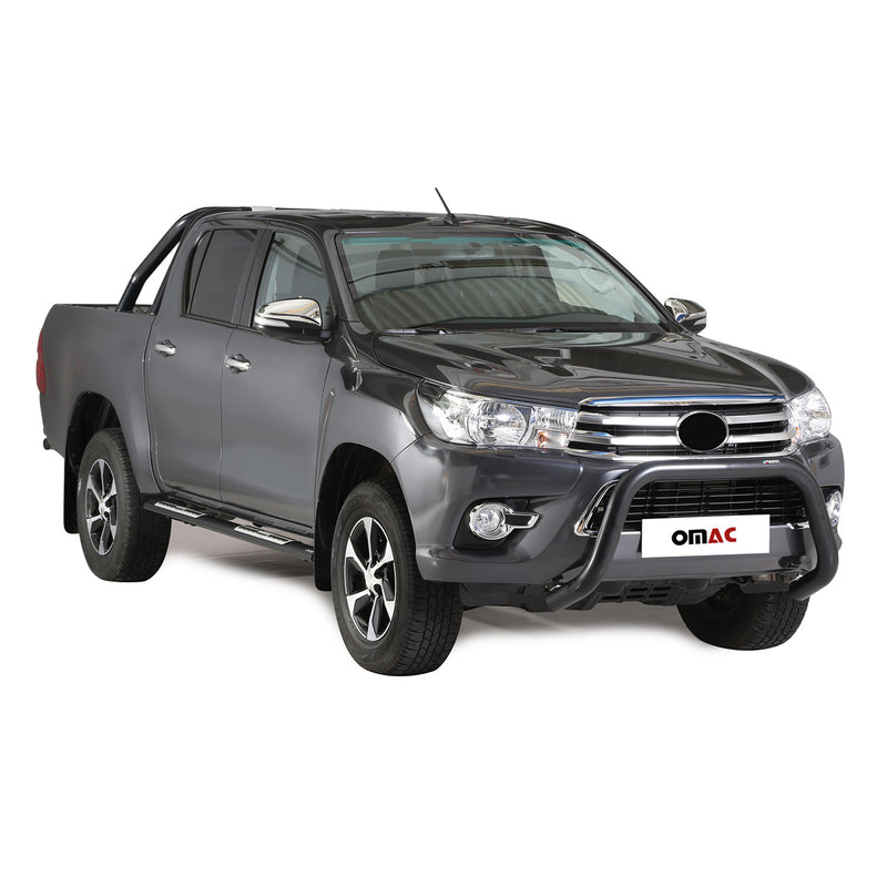 Pare-buffle Avant pour Toyota Hilux 2016-2018 76 mm en Acier Noir