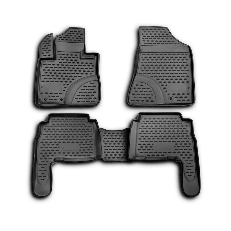 OMAC Tapis de sol pour Kia Sorento 2010-2012 sur mesure en caoutchouc Noir