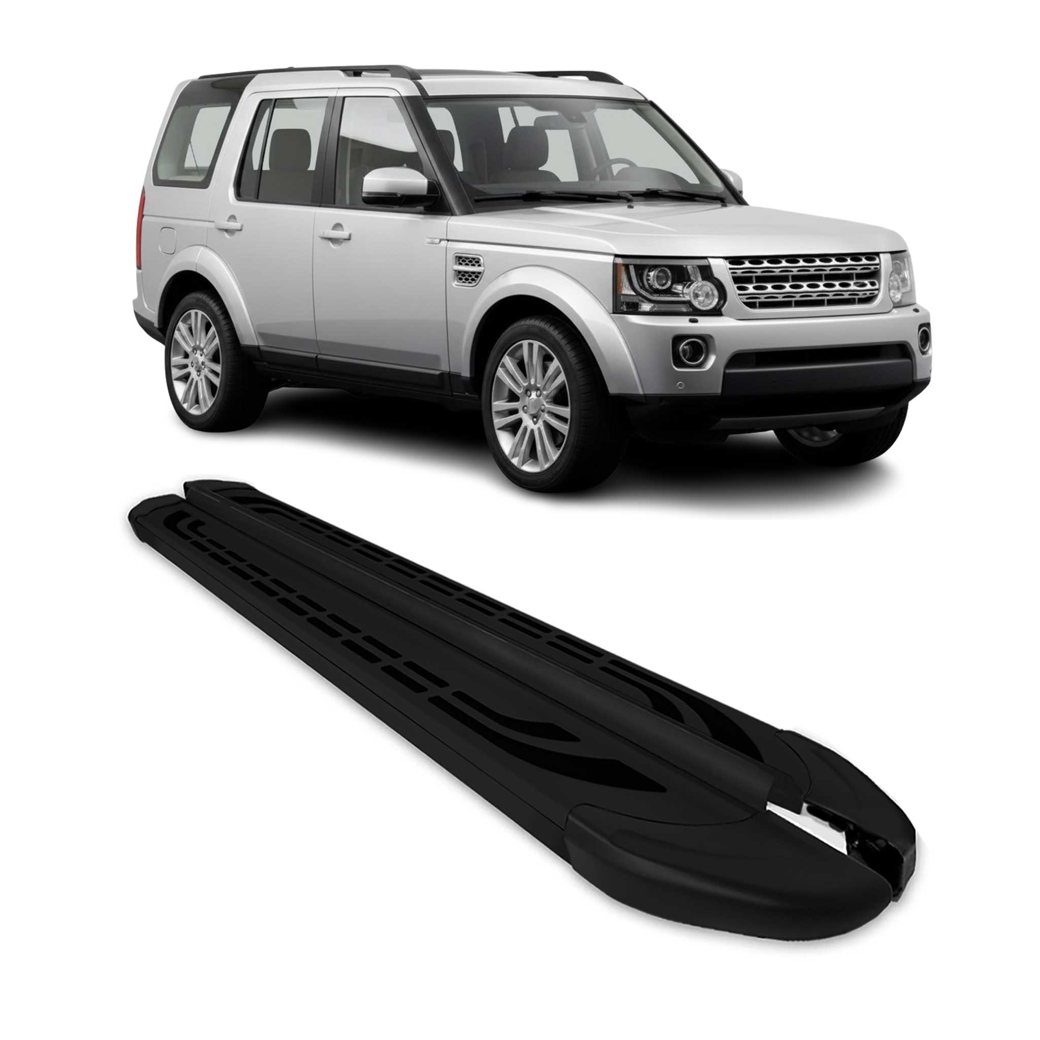 Marchepieds Latéraux pour Land Rover Discovery IV 2009-2018 Aluminium Noir 2Pcs