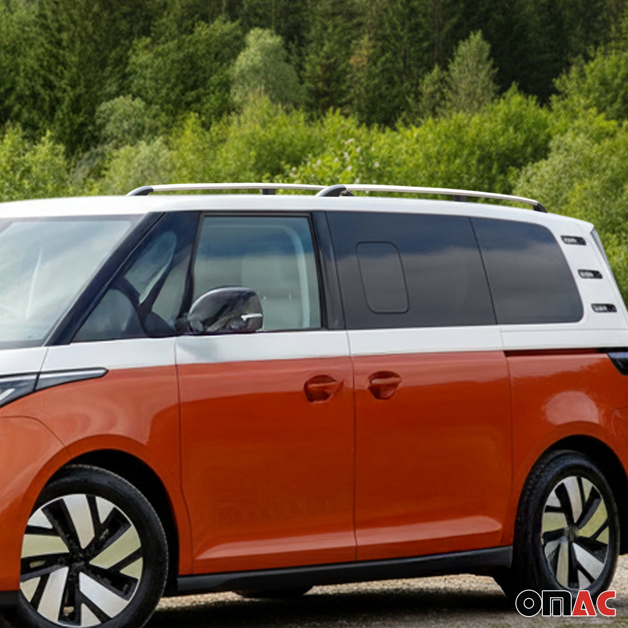Barres De Toit Longitudinales pour VW ID.Buzz 2022-2026 L1 court Alu Gri 2x
