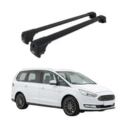 Barres De Toit Transversales pour Ford Galaxy III 2015-2019 Pre-FL Alu Noir 2Pcs