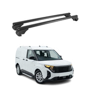 Barres de toit Transversales pour Ford Transit Courier II 2023-2026 TÜV Noir 2x