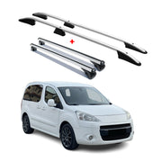 Kit Barres de toit pour Peugeot Partner Tepee 2008-2018 L1 Alu Gris 4x