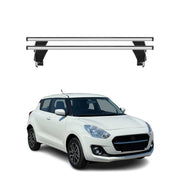 Menabo Barres de toit Transversales pour Suzuki Swift III 2017-2024 Alu Gris