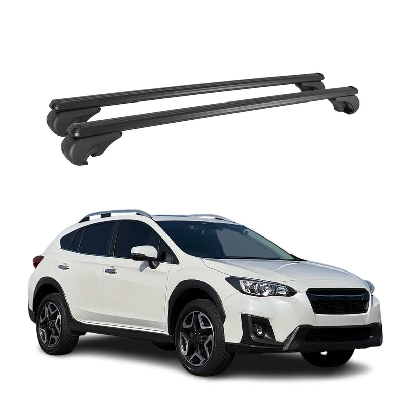Barres de toit Transversales pour Subaru XV 2017-2024 Aluminium Noir