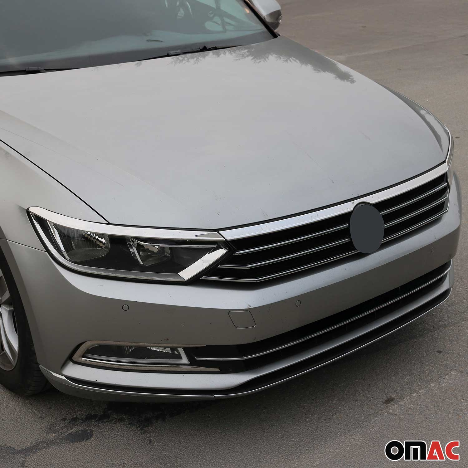 Cadres Phares Antibrouillard pour VW Passat B8 2015-2021 en acier inoxydable