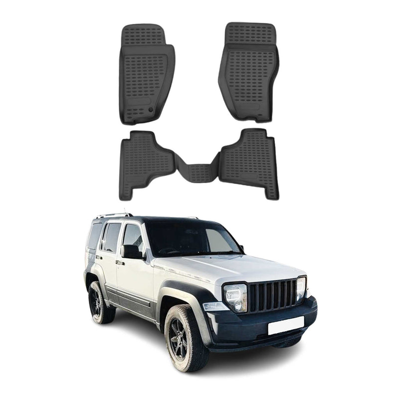 Tapis de Sol pour Jeep Liberty 2007-2012 Caoutchouc TPE Noir