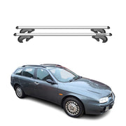 Barres de toit pour Alfa Romeo 156 SportBreak 2000-2005 90kg Alu Gris 2x
