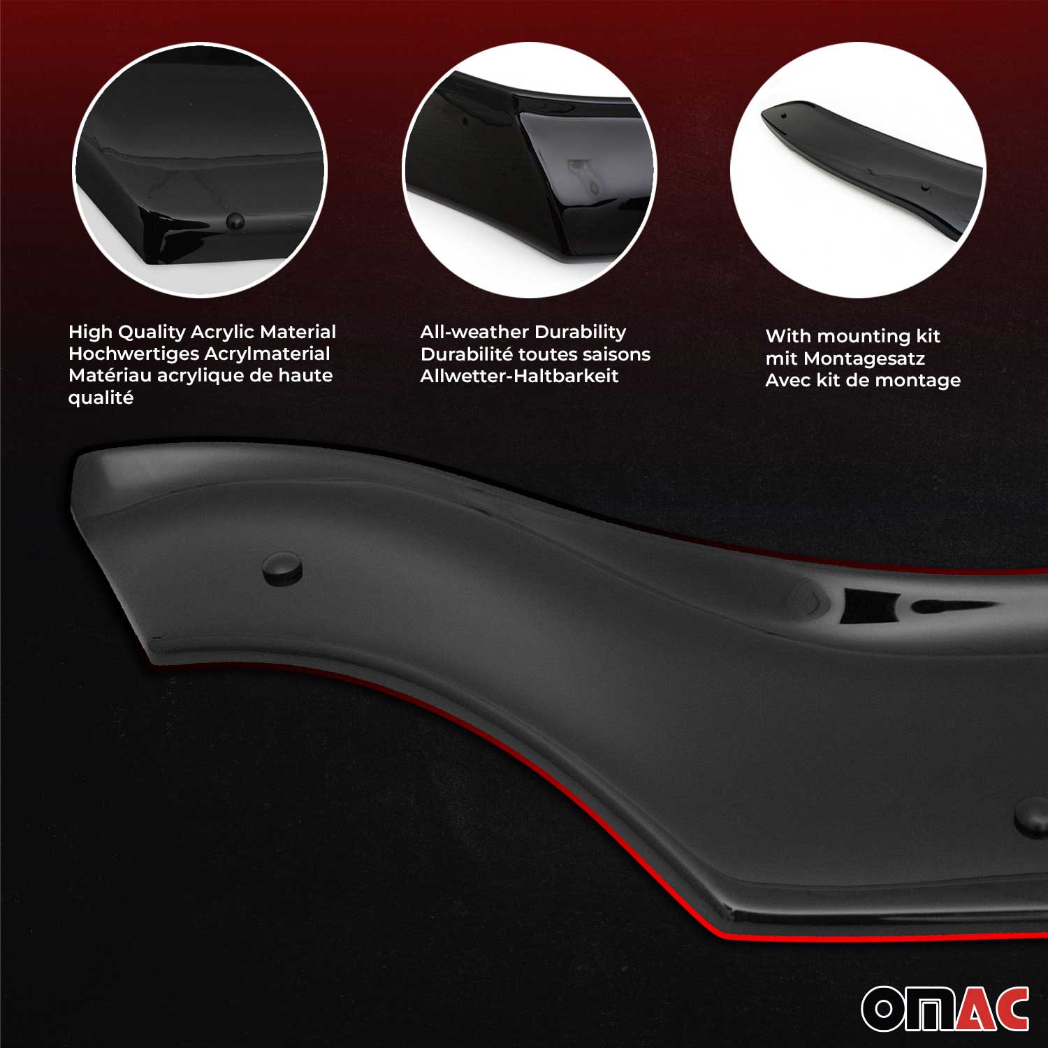 Deflecteurs d'air capot de voiture pour Mercedes Classe E W213 2016-23 Acrylique