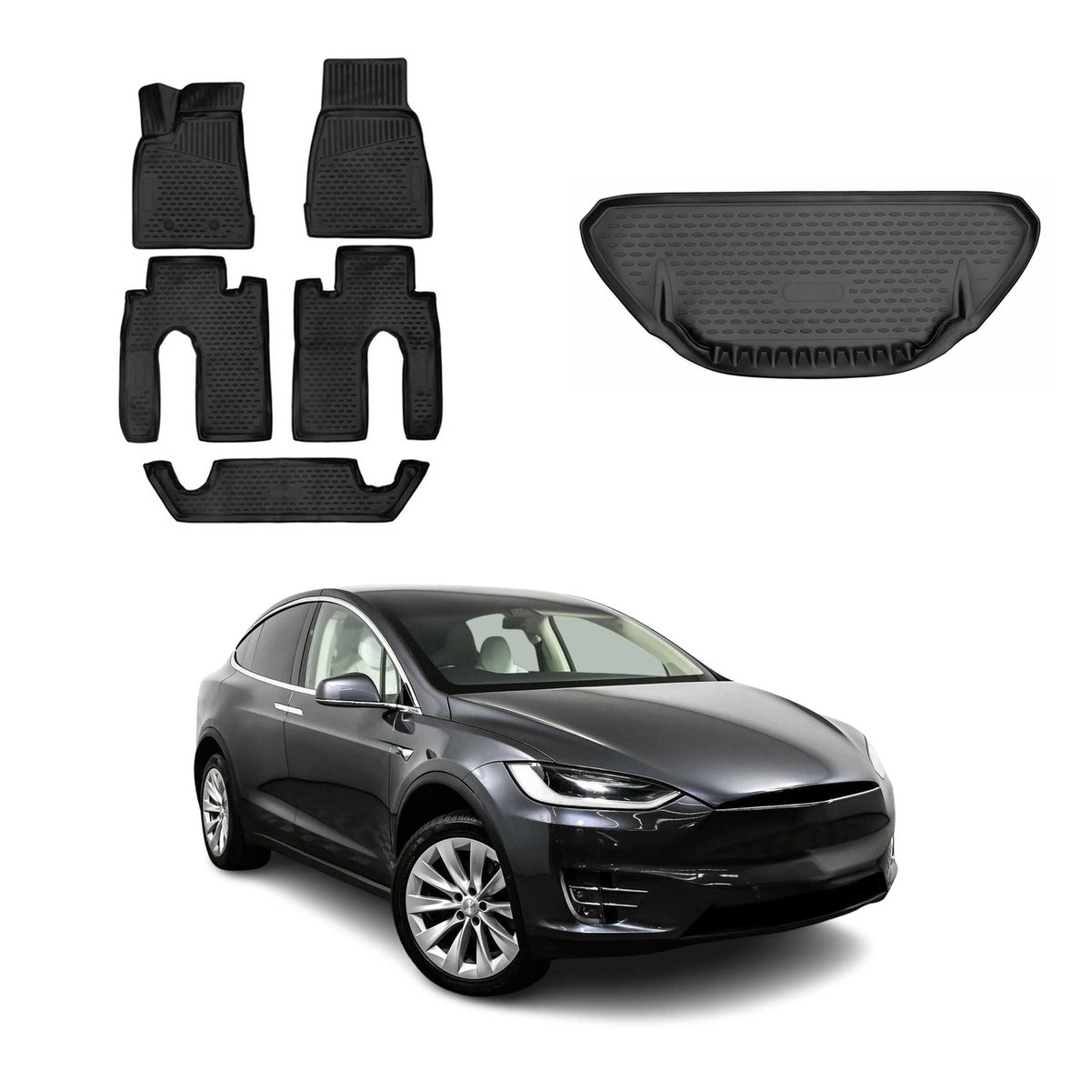 OMAC Kit Tapis de Sol et Coffre pour Tesla Model X 2016-2020