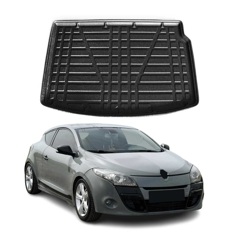 Tapis de Coffre pour Renault Megane 2009-2016 Coupé en TPE Noir