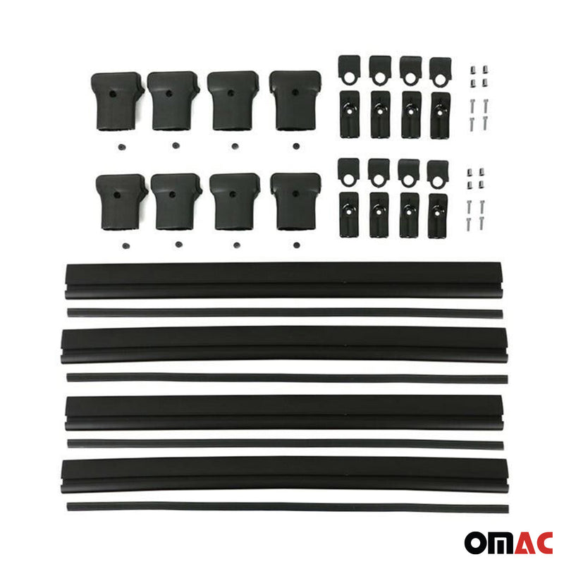 Barres de Toit pour Ford Transit Custom / Tourneo Custom 2012-2023 Alu Noir 4x