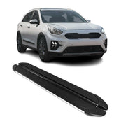 Marchepieds Latéraux pédale pour Kia Niro I 2017-2022 Aluminium Gris Noir 2Pcs