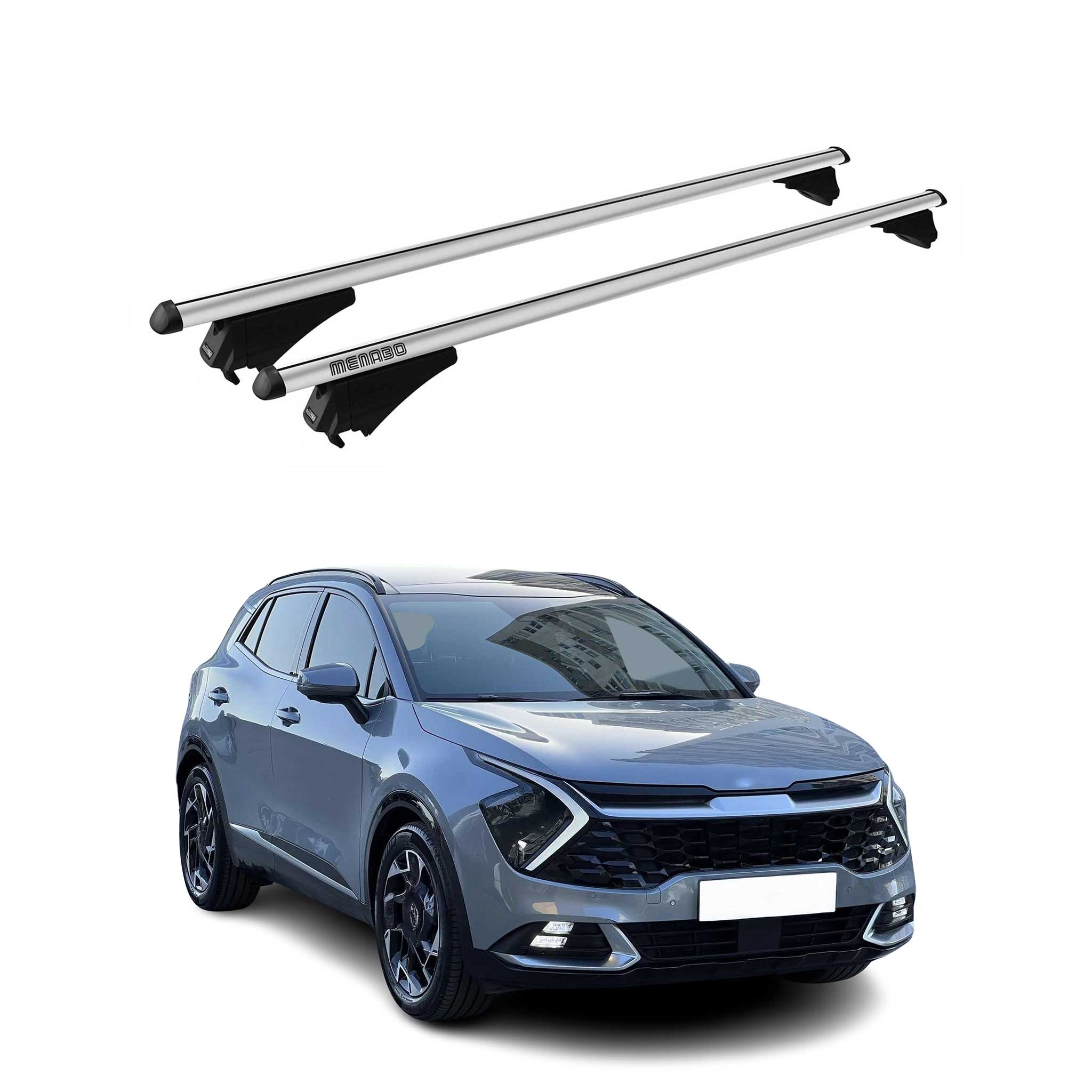 Tiger Barres De Toit Transversales pour Kia Sportage mk5 2023-2026 Alu Gris 2x