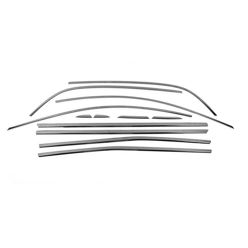 Garniture de Fenêtre pour Renault Megane HB 2016-2020 Acier Inox Foncé 12Pcs