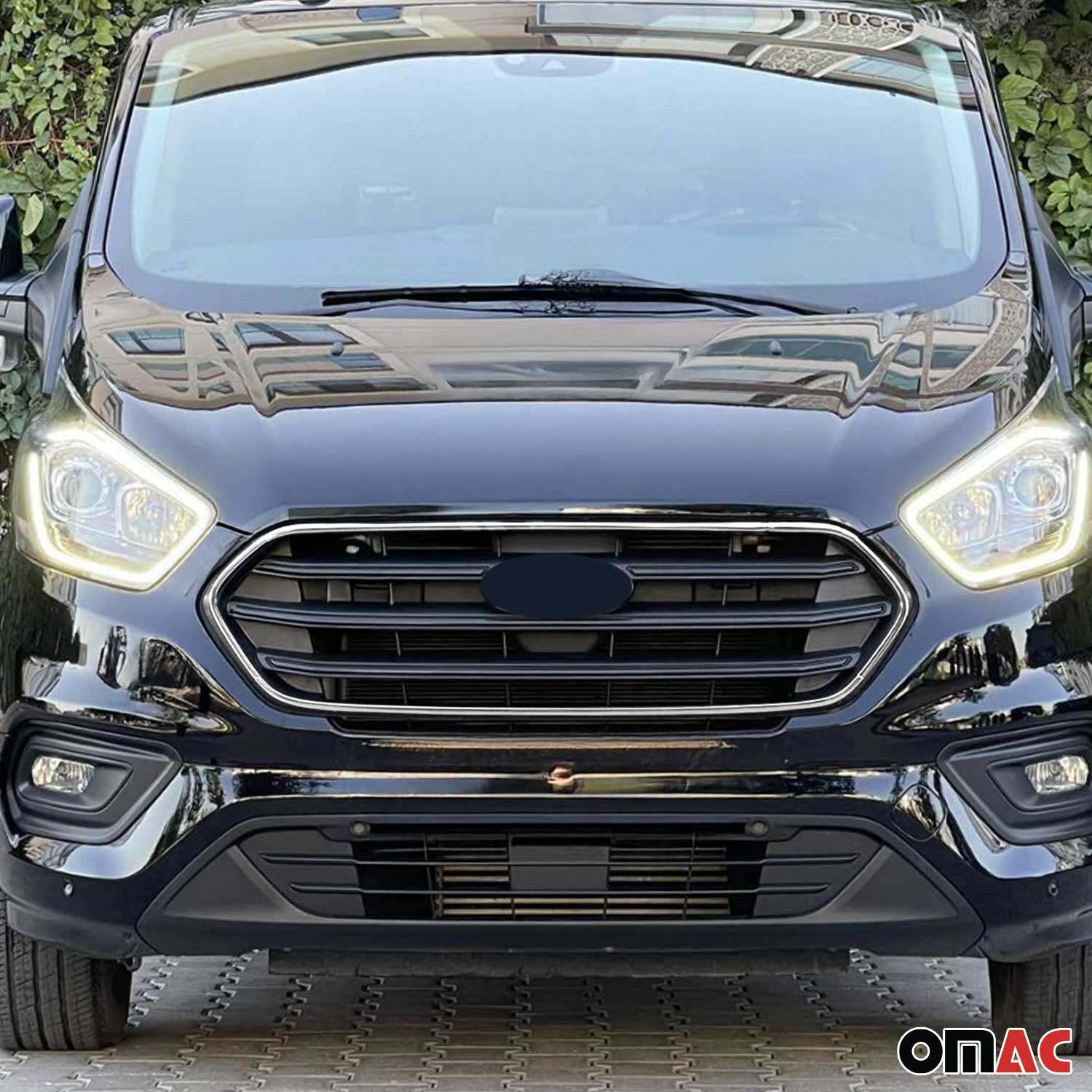 Moulure De Grille De Calandre Pour Ford Transit Custom 2018-2023 Acier Inox 4Pcs