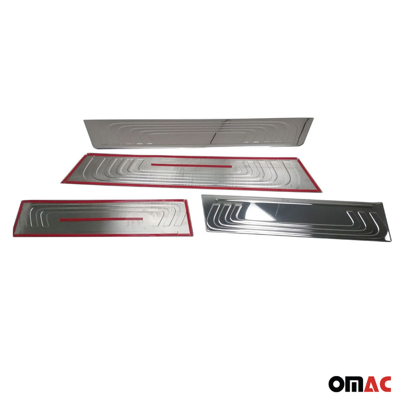 Couverture de Seuil de porte pour Mercedes Vito W447 2013-2025 inox chromé 4Pcs