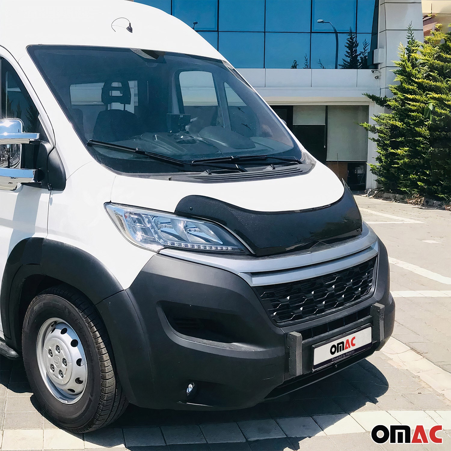 Deflecteurs d'air capot de voiture pour Citroen Jumper 2014-2025 Acrylique Noir