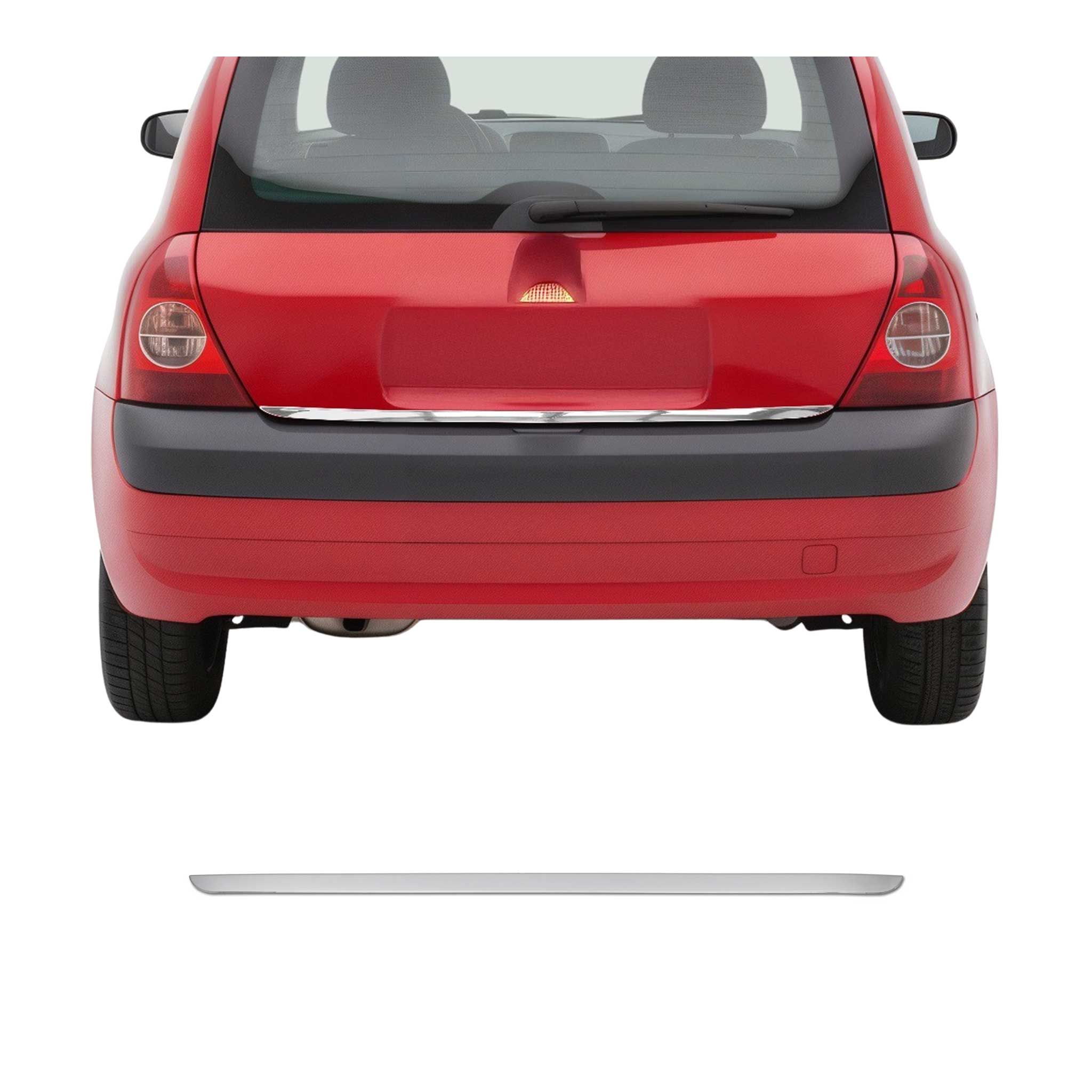 Garniture de Hayon Coffre pour Renault Clio III 2006-2012 acier inox