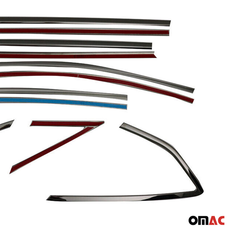 Baguettes pour contour Latérales pour Ford Focus III 2011-2018 inox chrome fonce