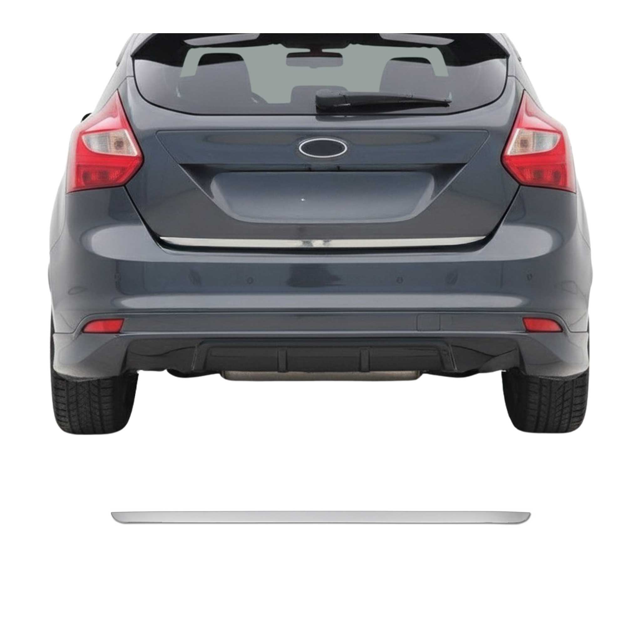Garniture de Hayon Coffre pour Ford Focus 2011-2015 acier inox
