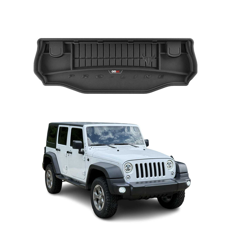 Tapis de Coffre pour Jeep Wrangler 2007-2018 TPE Noir