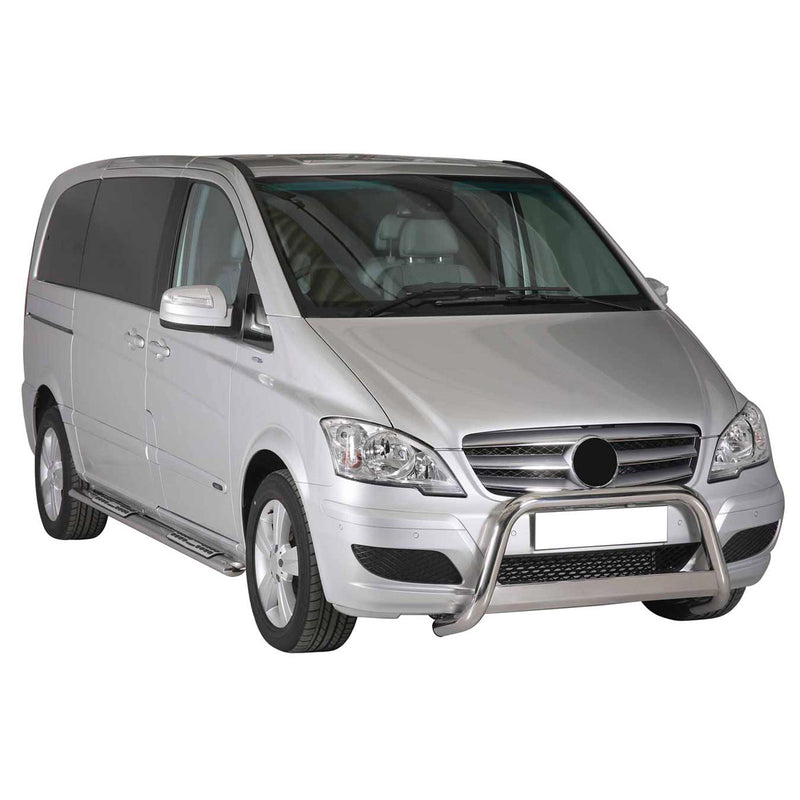 Pare-buffle Avant pour Mercedes Vito Viano 2010-2014 63 mm en Acier Gris