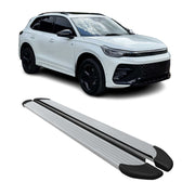 Marchepieds latéraux pédale pour VW Tiguan mk3 2024-2026 Aluminium Gris 2pcs