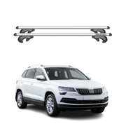 Barres de toit transversales pour Skoda Karoq 2017-2026 90kg Alu Gris 2x
