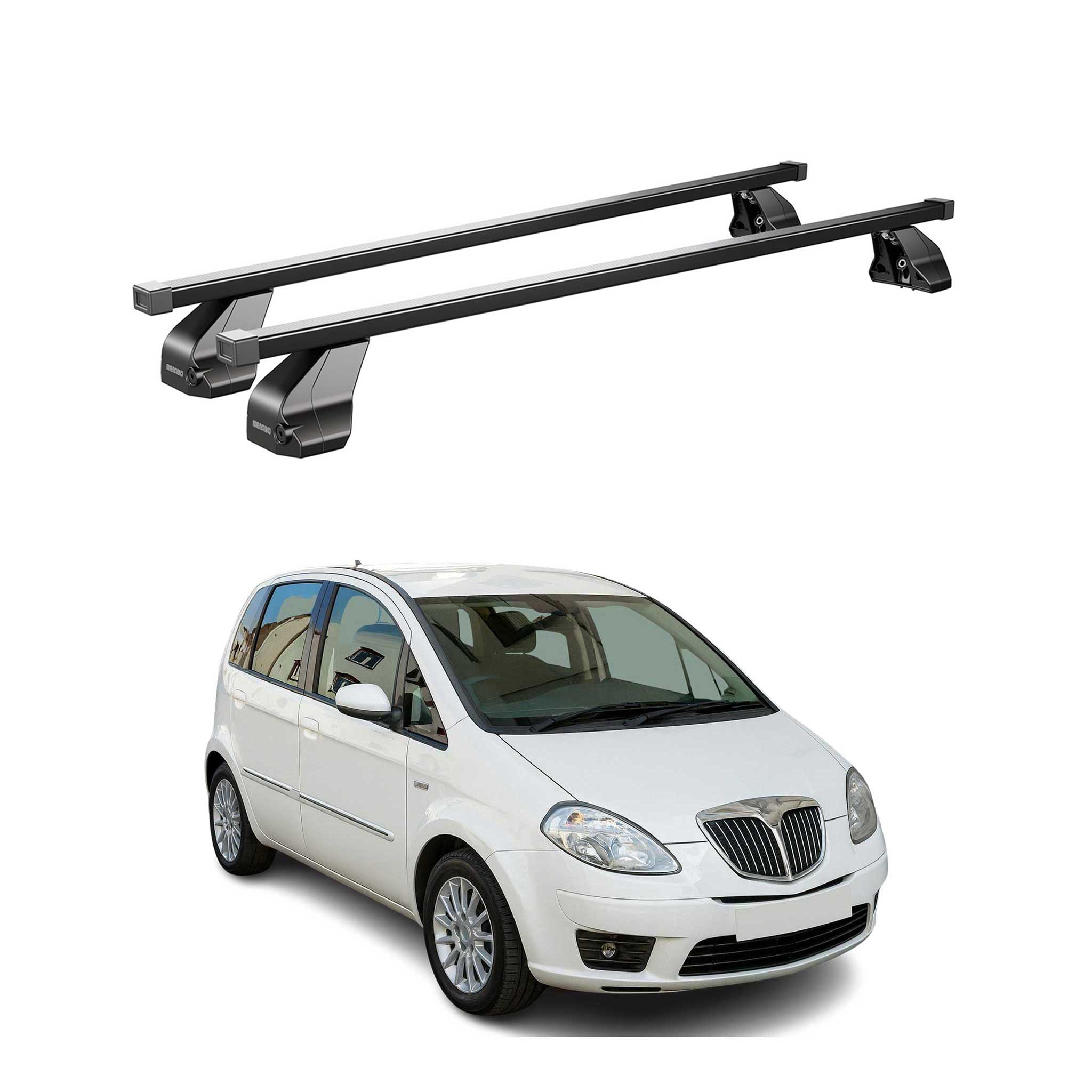 Barres Transversales Menabo pour Lancia Musa 2007-2012 Noir